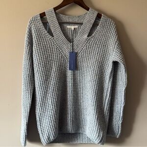NWT REBECCA MINKOFF DRACO SWEATER LIGHT BLUE MULTI SIZE SMALL